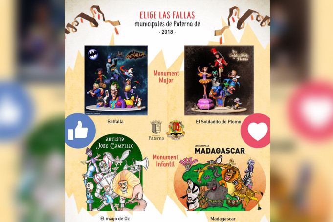 Paterna organiza un concurso para que los vecinos voten el diseño de la Falla municipal