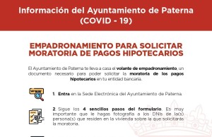 El Ayuntamiento acerca a domicilio el certificado de empadronamiento necesario para solicitar la moratoria hipotecaria