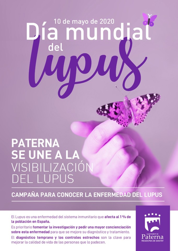 El Ayuntamiento de Paterna se ilumina de morado por el Día Mundial del Lupus