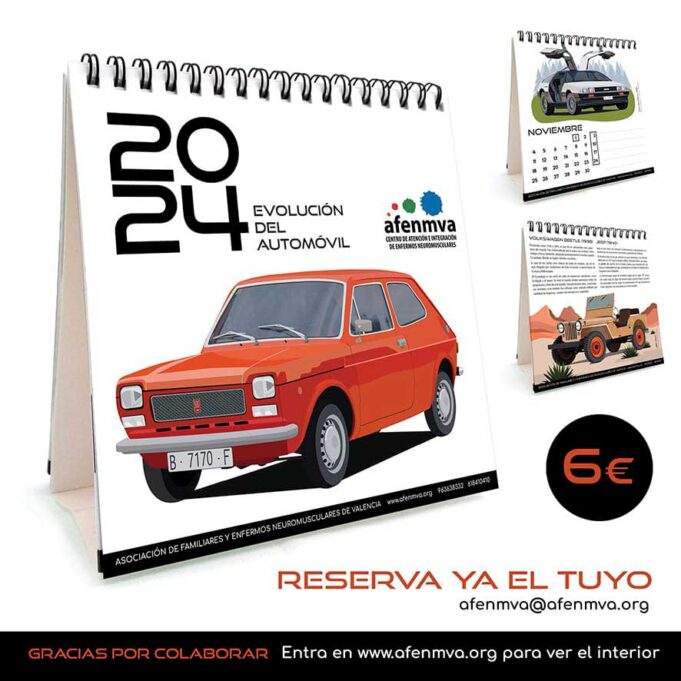 AFENMVA presenta su calendario anual con la temática «La Evolución del Automóvil»